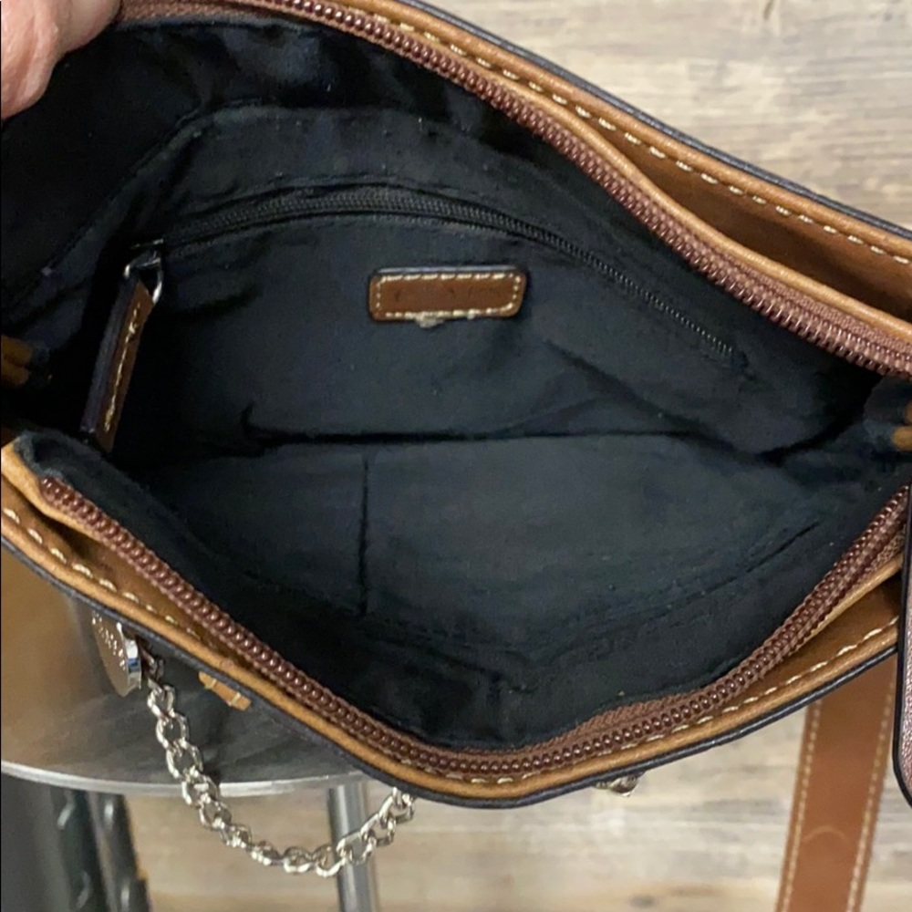 Chaps Two Tone Crossbody Purse P1 - Picture 5 of 5